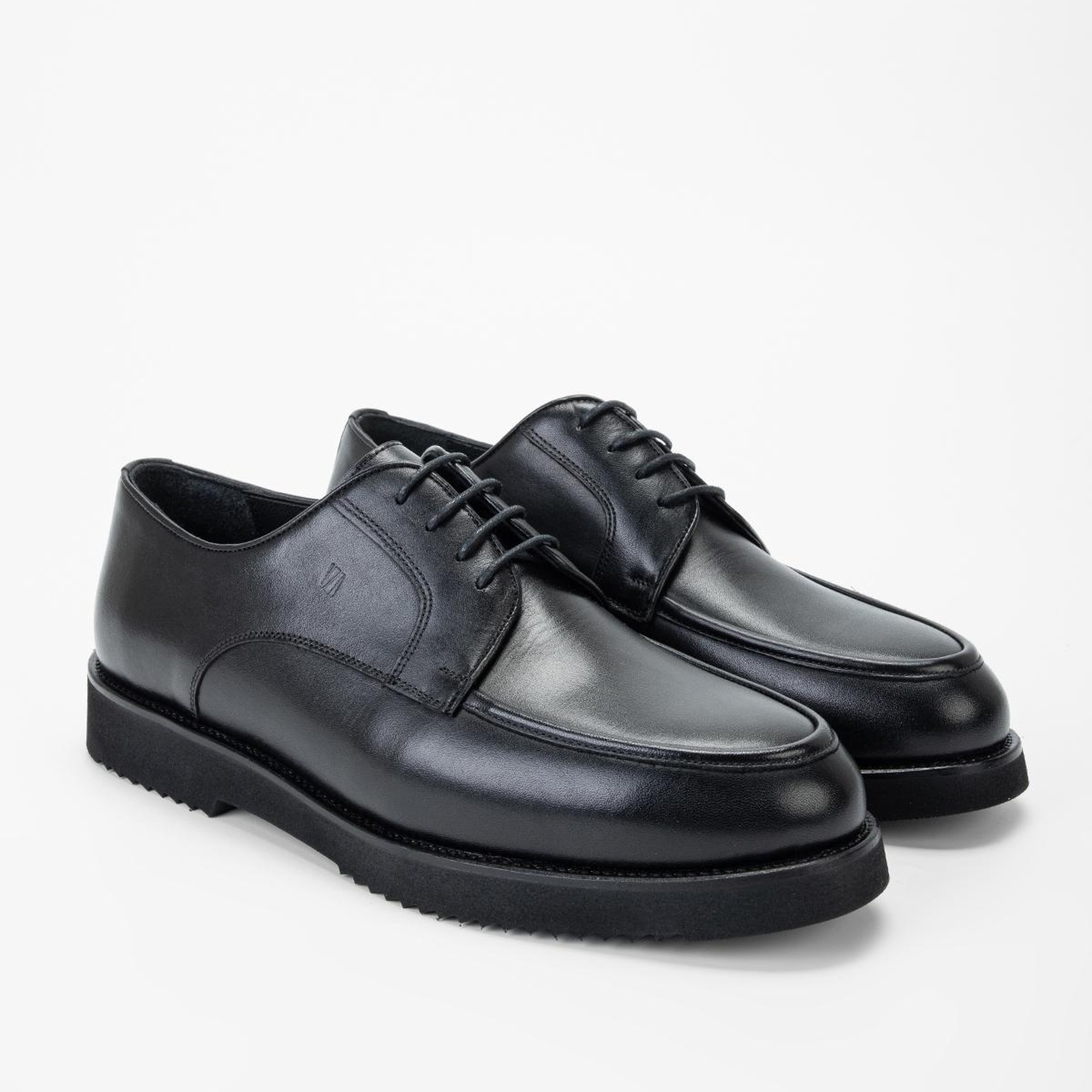 Valmenti Erkek Siyah Hakiki Deri Casual Ayakkabı
