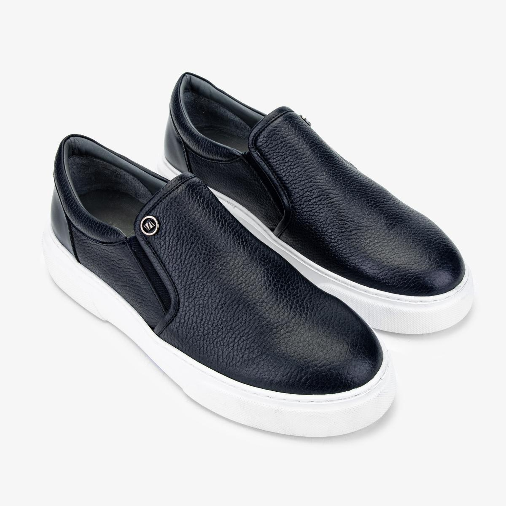 Valmenti Erkek Hakiki Deri Lacivert Casual Ayakkabı