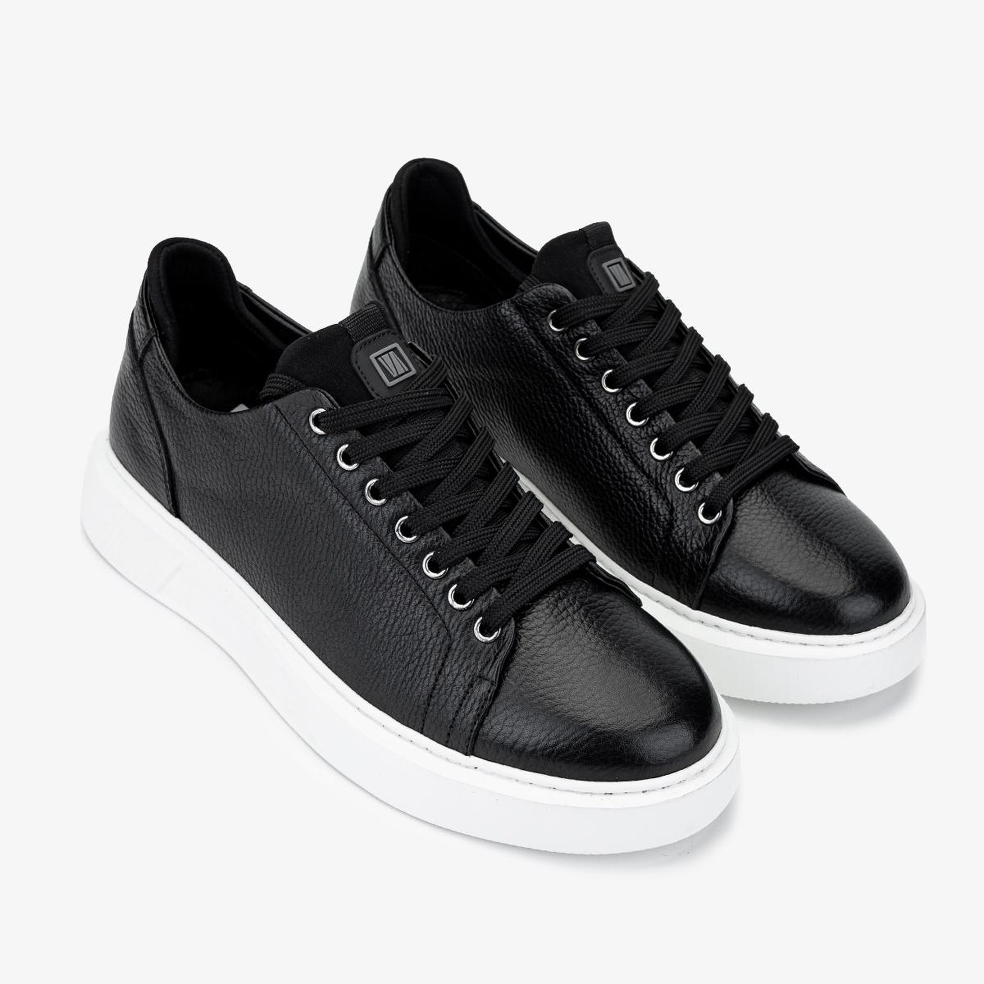 Valmenti Erkek Hakiki Deri Siyah Deri Sneakers & Spor Ayakkabı