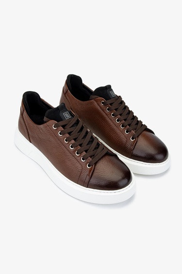  Valmenti Erkek Hakiki Deri Kahverengi Sneakers & Spor Ayakkabı