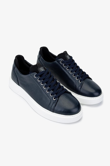  Valmenti Erkek Hakiki Deri Lacivert Sneakers & Spor Ayakkabı