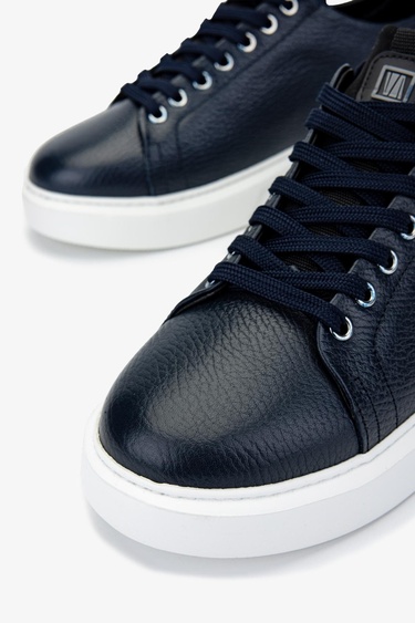  Valmenti Erkek Hakiki Deri Lacivert Sneakers & Spor Ayakkabı