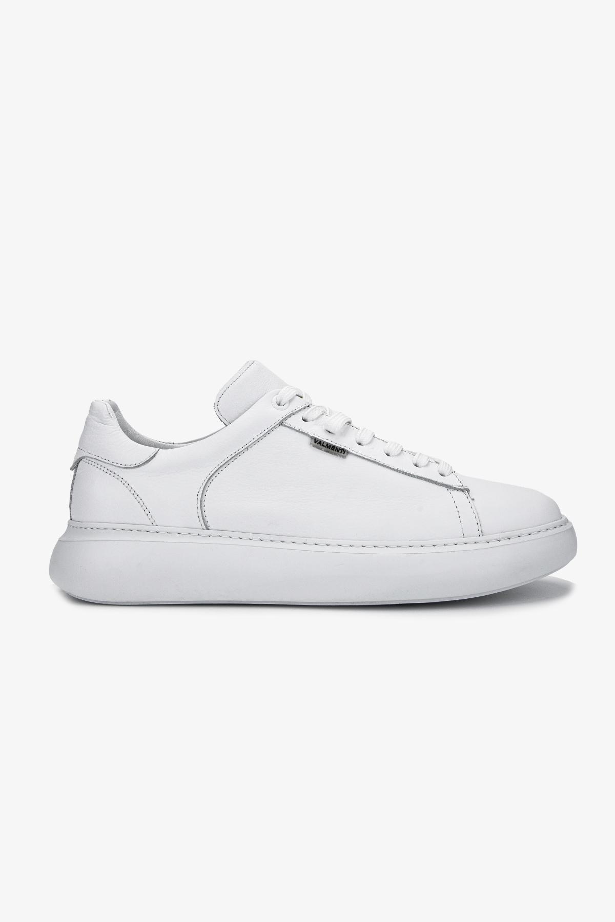  Valmenti Erkek Hakiki Deri Beyaz Sneakers & Spor Ayakkabı