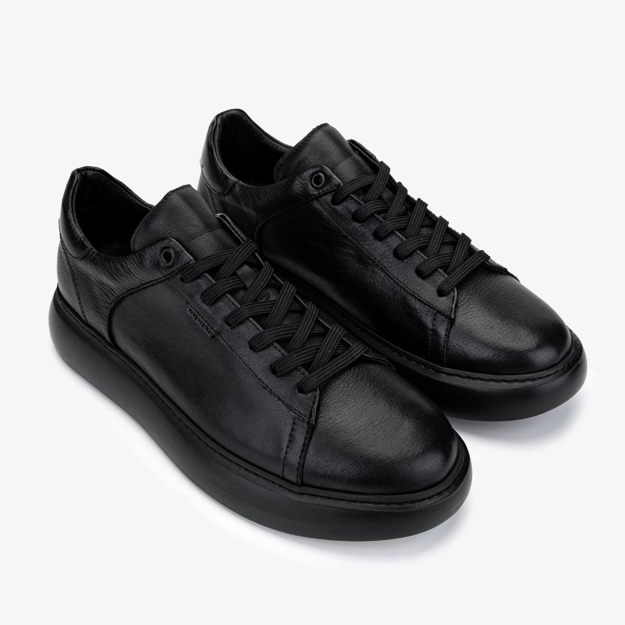 Valmenti Erkek Hakiki Deri Siyah Deri Sneakers & Spor Ayakkabı