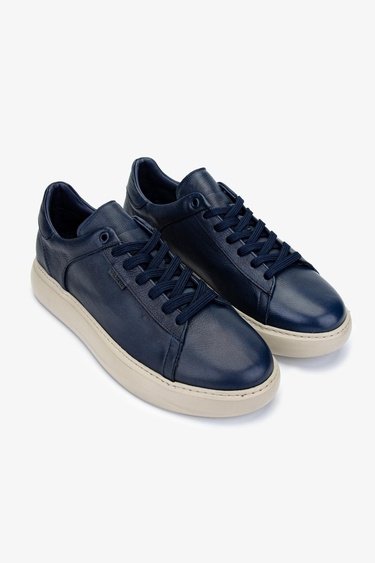  Valmenti Erkek Hakiki Deri Lacivert Sneakers & Spor Ayakkabı