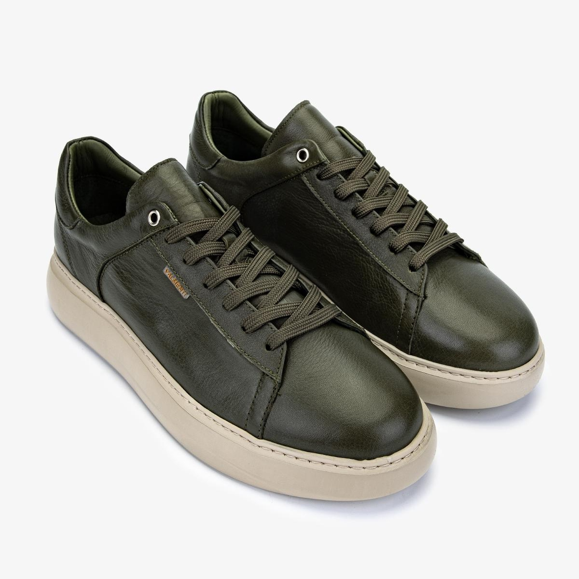 Valmenti Erkek Hakiki Deri Yeşil Sneakers & Spor Ayakkabı