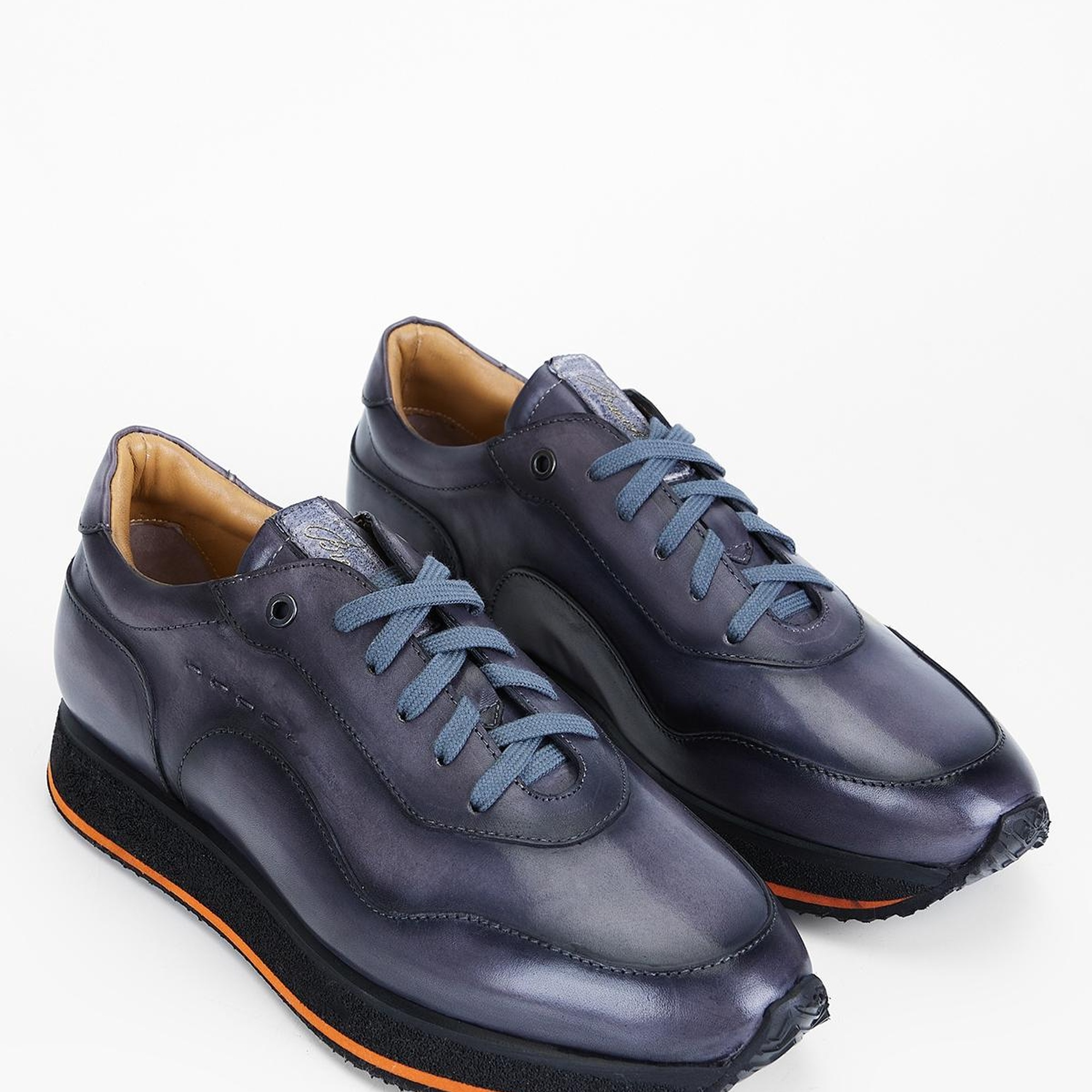 Valmenti Erkek Siyah duman Hakiki Deri Sneakers & Spor Ayakkabı