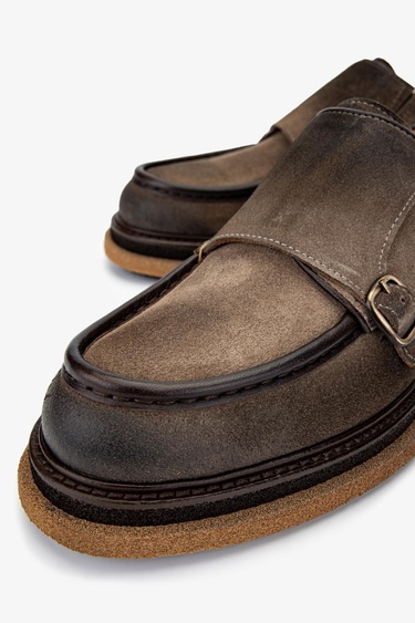  Valmenti Erkek Hakiki Deri Bej Süet Casual Ayakkabı