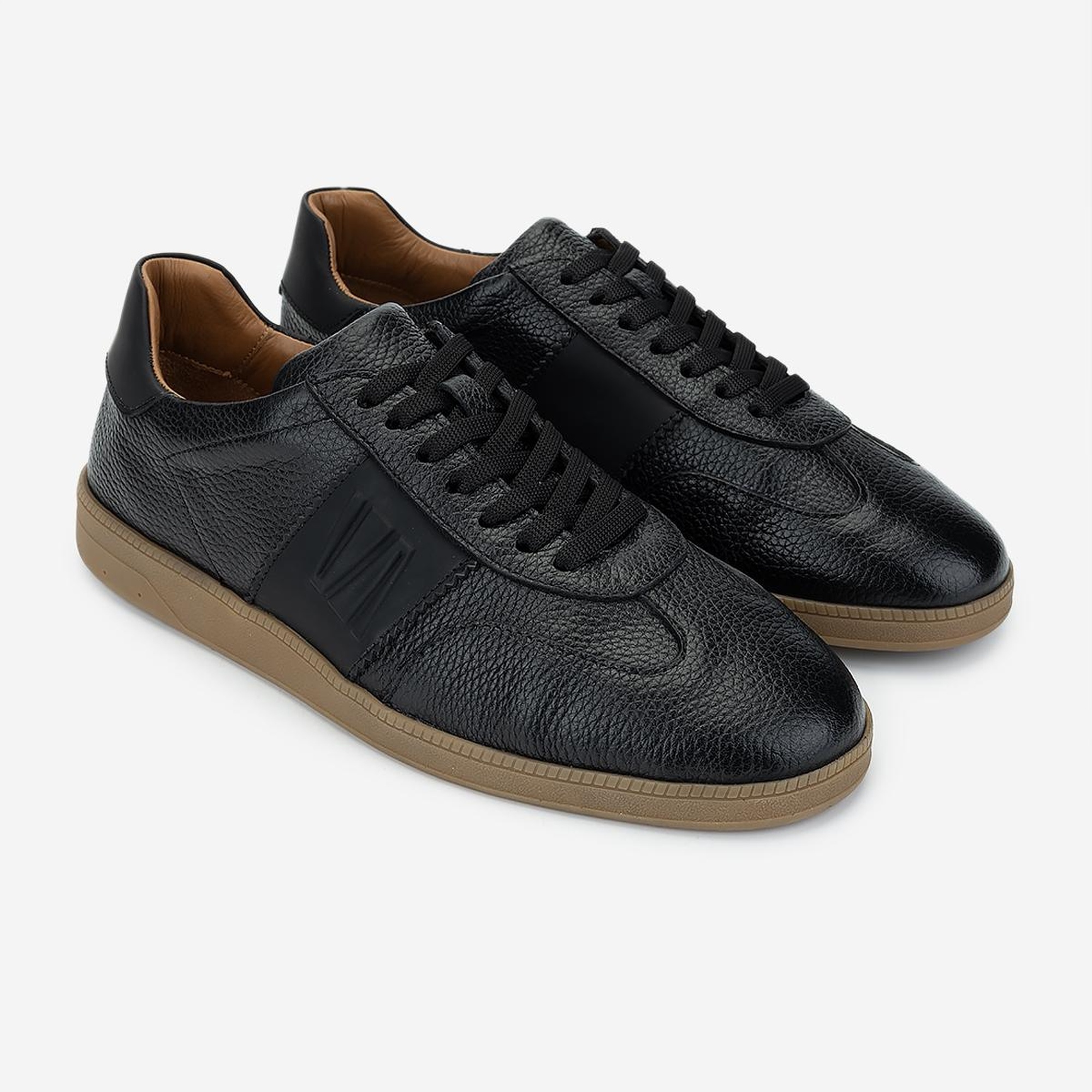 Valmenti Erkek Hakiki Deri Siyah Floter Sneakers & Spor Ayakkabı