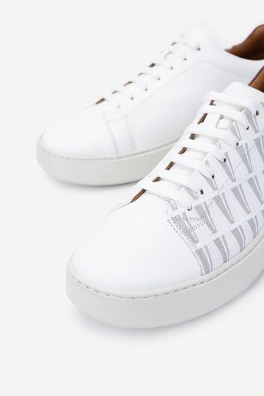  Valmenti Erkek Hakiki Deri Beyaz Sneakers & Spor Ayakkabı