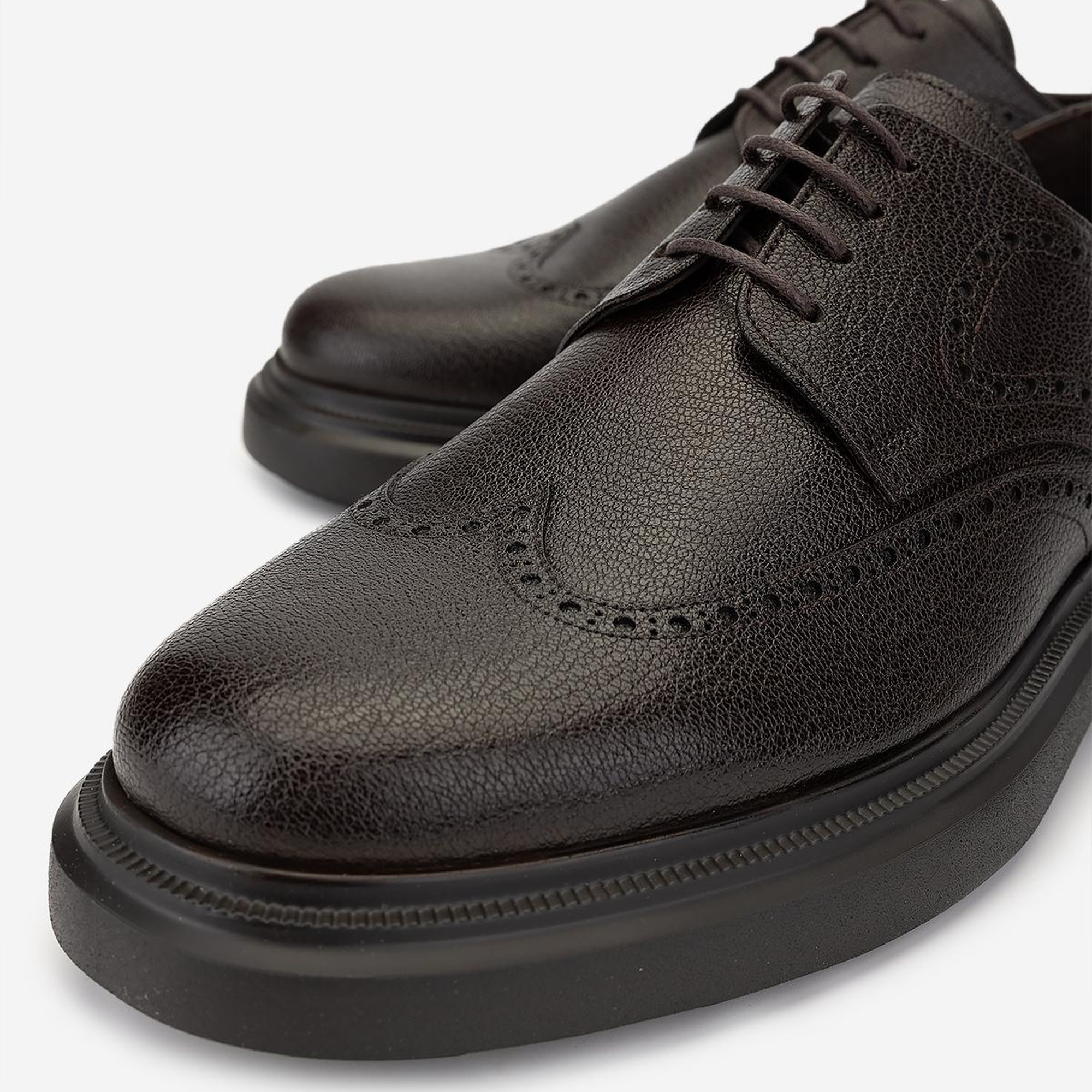 Valmenti Erkek Hakiki Deri Kahverengi Casual Ayakkabı