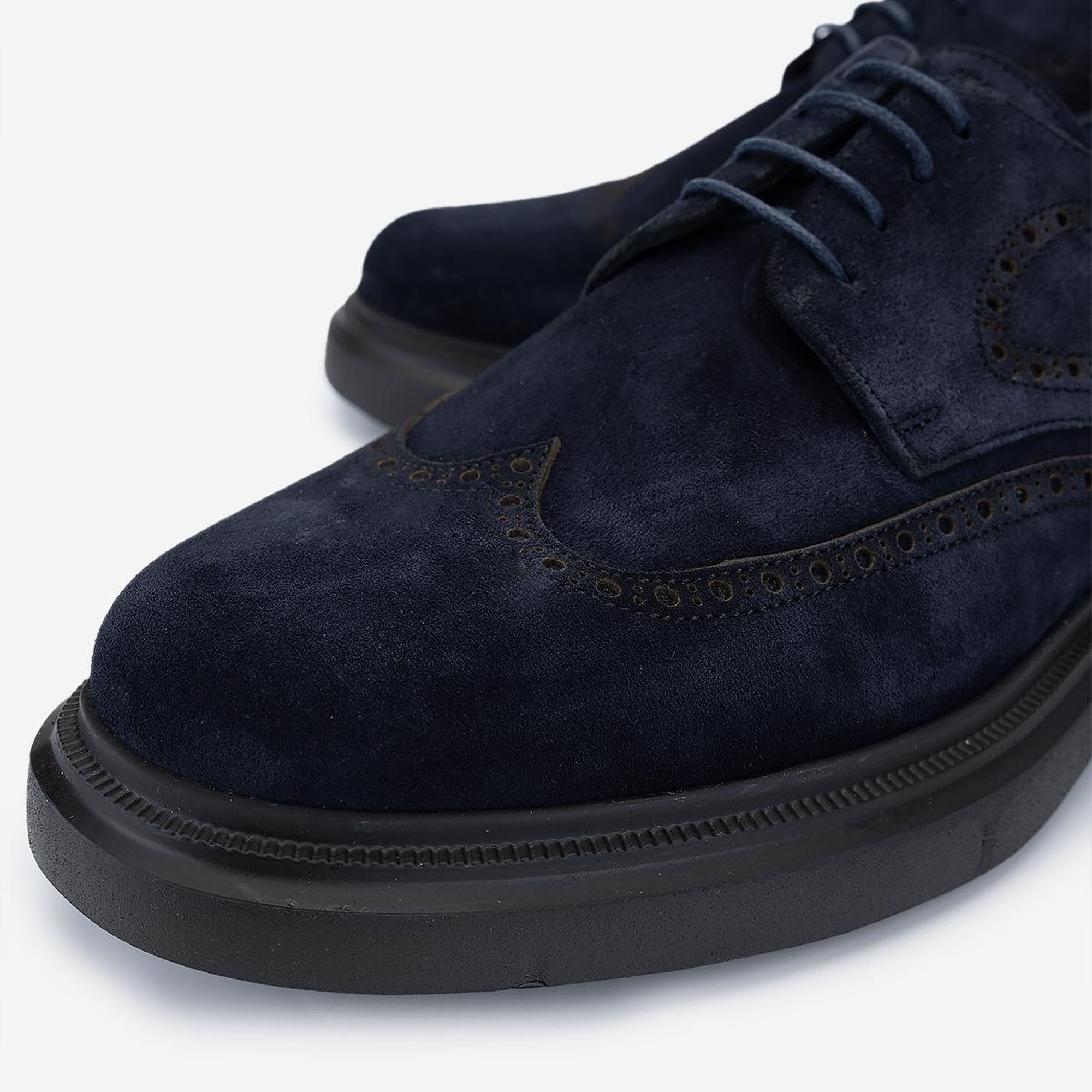 Valmenti Erkek Hakiki Deri Lacivert Süet Casual Ayakkabı