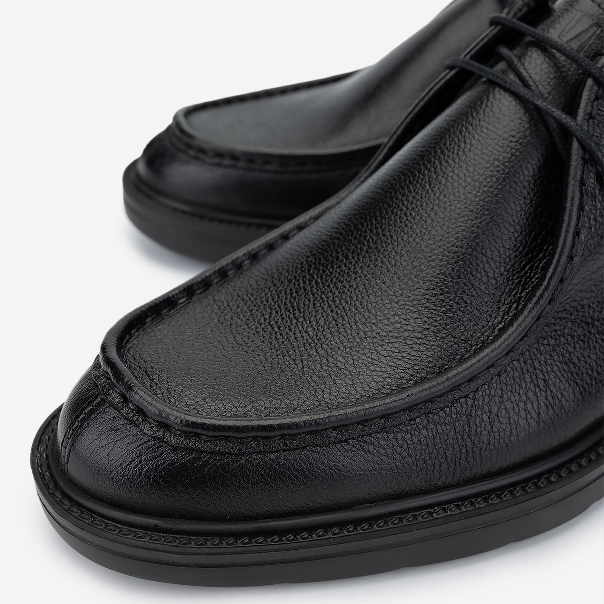 Valmenti Erkek Hakiki Deri Siyah Deri Casual Ayakkabı