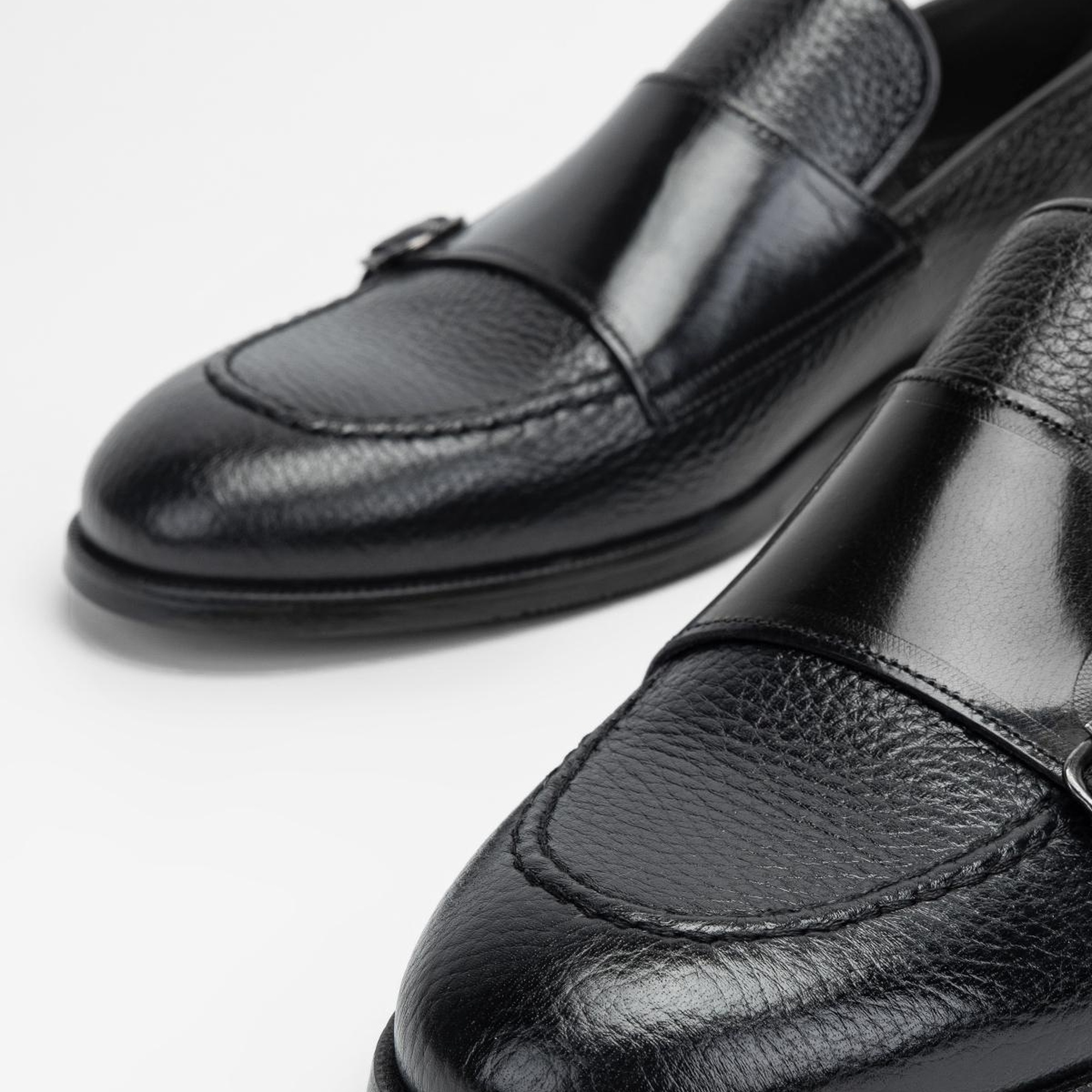 Valmenti Erkek Siyah gyk Hakiki Deri Loafer Ayakkabı