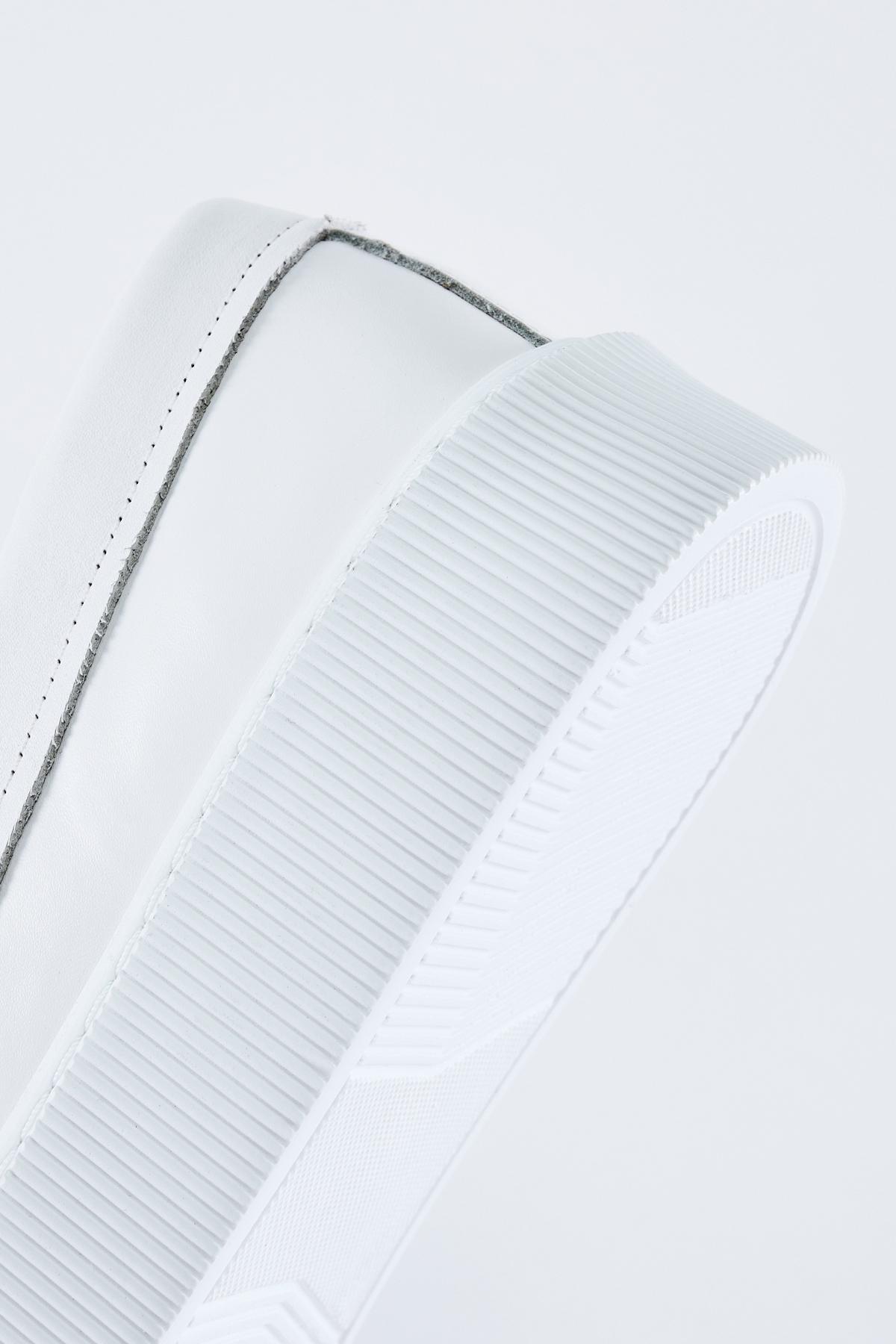  Valmenti Diego Erkek Beyaz Hakiki Deri Loafer Ayakkabı