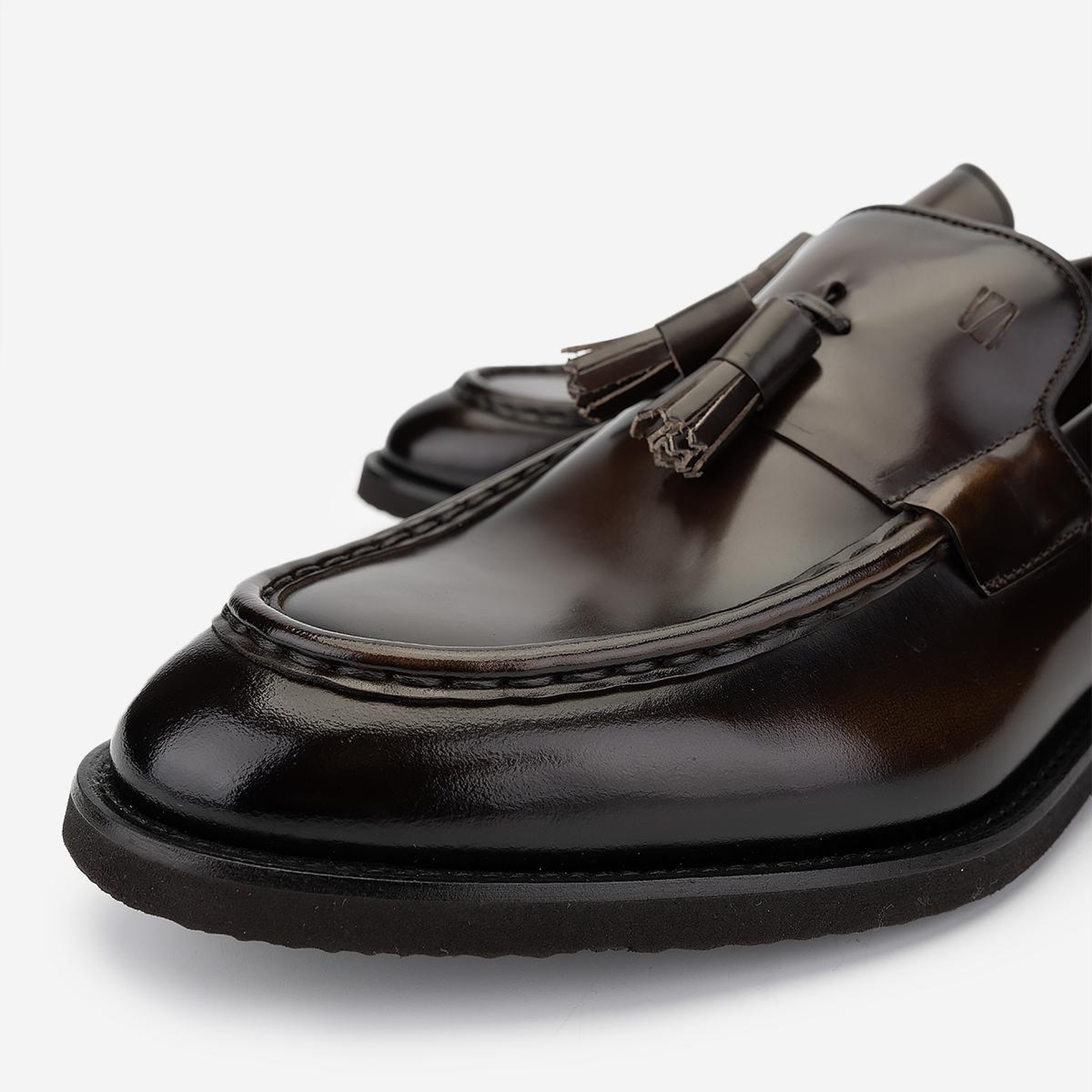 Valmenti Erkek Hakiki Deri Kahverengi Loafer Ayakkabı