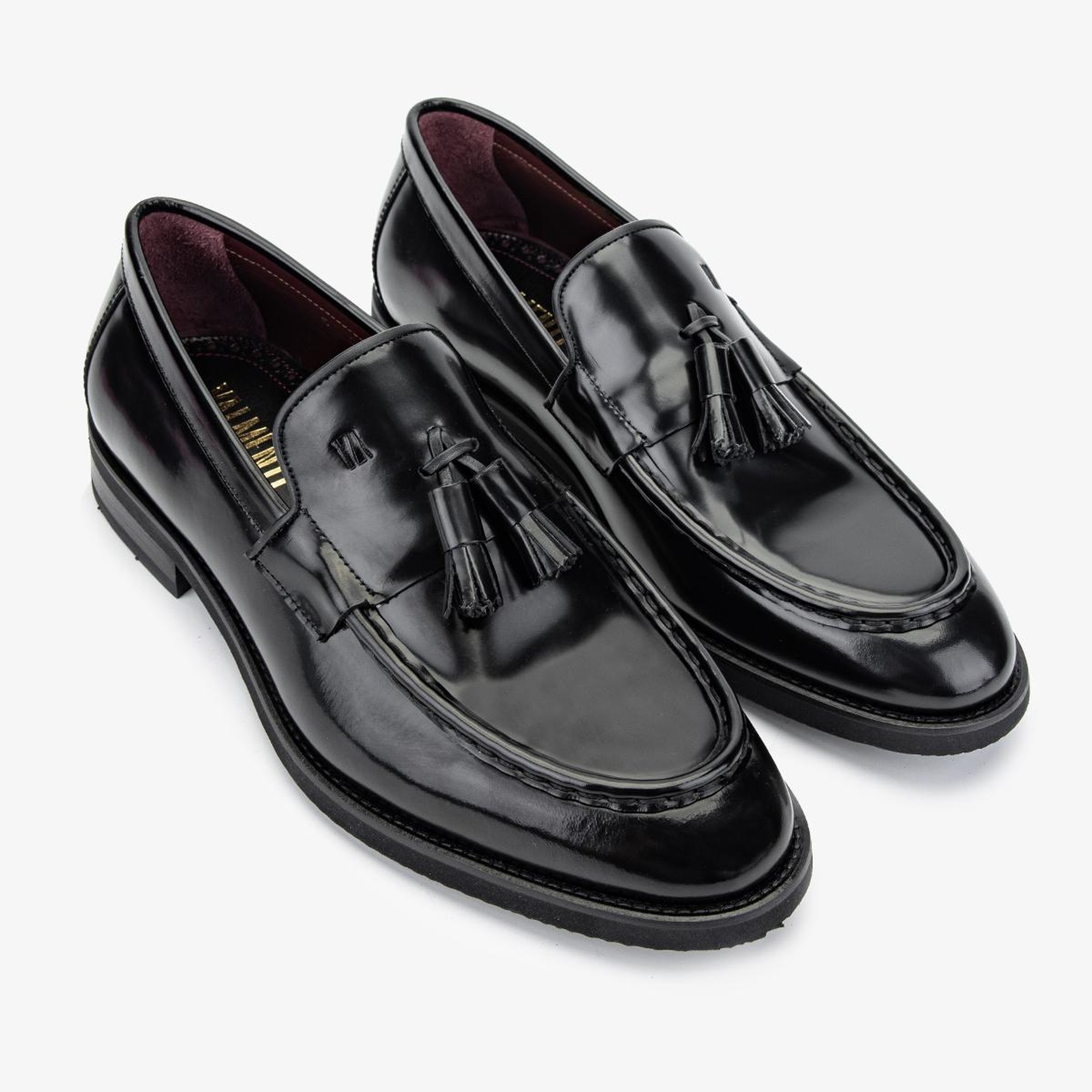 Valmenti Erkek Hakiki Deri Siyah Açma Loafer Ayakkabı