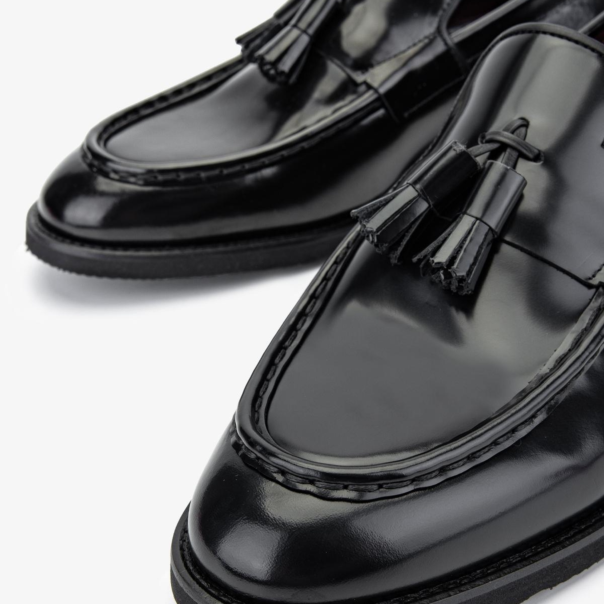 Valmenti Erkek Hakiki Deri Siyah Açma Loafer Ayakkabı