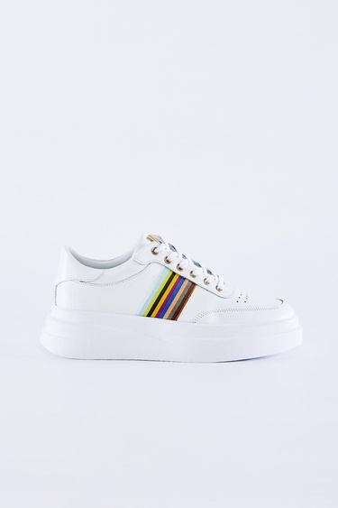  Valmenti Benard Erkek Beyaz Hakiki Deri Spor Ayakkabı