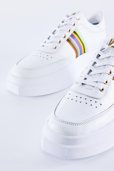  Valmenti Benard Erkek Beyaz Hakiki Deri Spor Ayakkabı