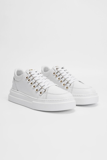  Valmenti Erkek Beyaz Hakiki Deri Sneakers & Spor Ayakkabı