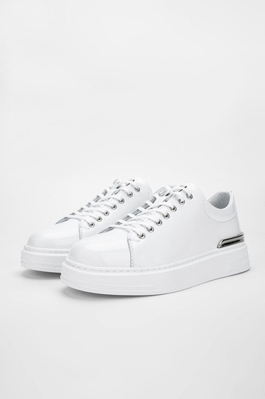  Valmenti Agathe Erkek Beyaz Rugan Hakiki Deri Sneakers & Spor Ayakkabı