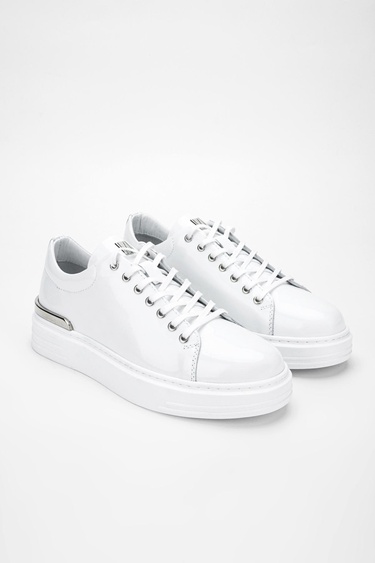  Valmenti Agathe Erkek Beyaz Rugan Hakiki Deri Sneakers & Spor Ayakkabı