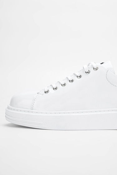  Valmenti Agathe Erkek Beyaz Rugan Hakiki Deri Sneakers & Spor Ayakkabı