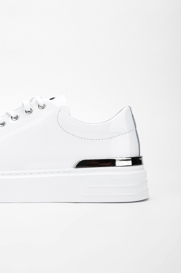  Valmenti Agathe Erkek Beyaz Rugan Hakiki Deri Sneakers & Spor Ayakkabı