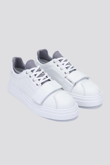  Valmenti Aegis Erkek Beyaz/gri Hakiki Deri Sneakers & Spor Ayakkabı