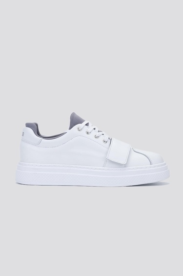  Valmenti Aegis Erkek Beyaz/gri Hakiki Deri Sneakers & Spor Ayakkabı