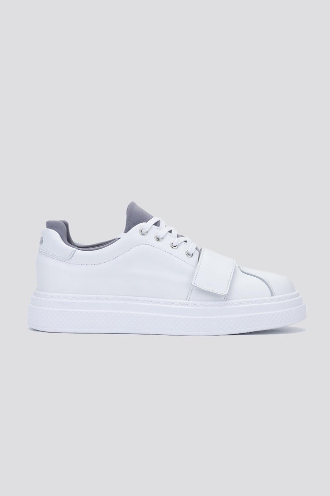  Valmenti Aegis Erkek Beyaz/gri Hakiki Deri Sneakers & Spor Ayakkabı