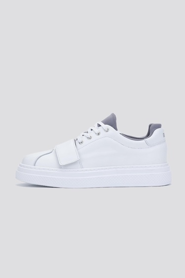  Valmenti Aegis Erkek Beyaz/gri Hakiki Deri Sneakers & Spor Ayakkabı