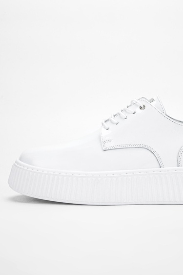  Valmenti Aden Erkek Beyaz Rugan Hakiki Deri Sneakers & Spor Ayakkabı