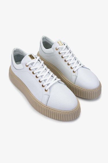  Valmenti Erkek Hakiki Deri Beyaz Sneakers & Spor Ayakkabı