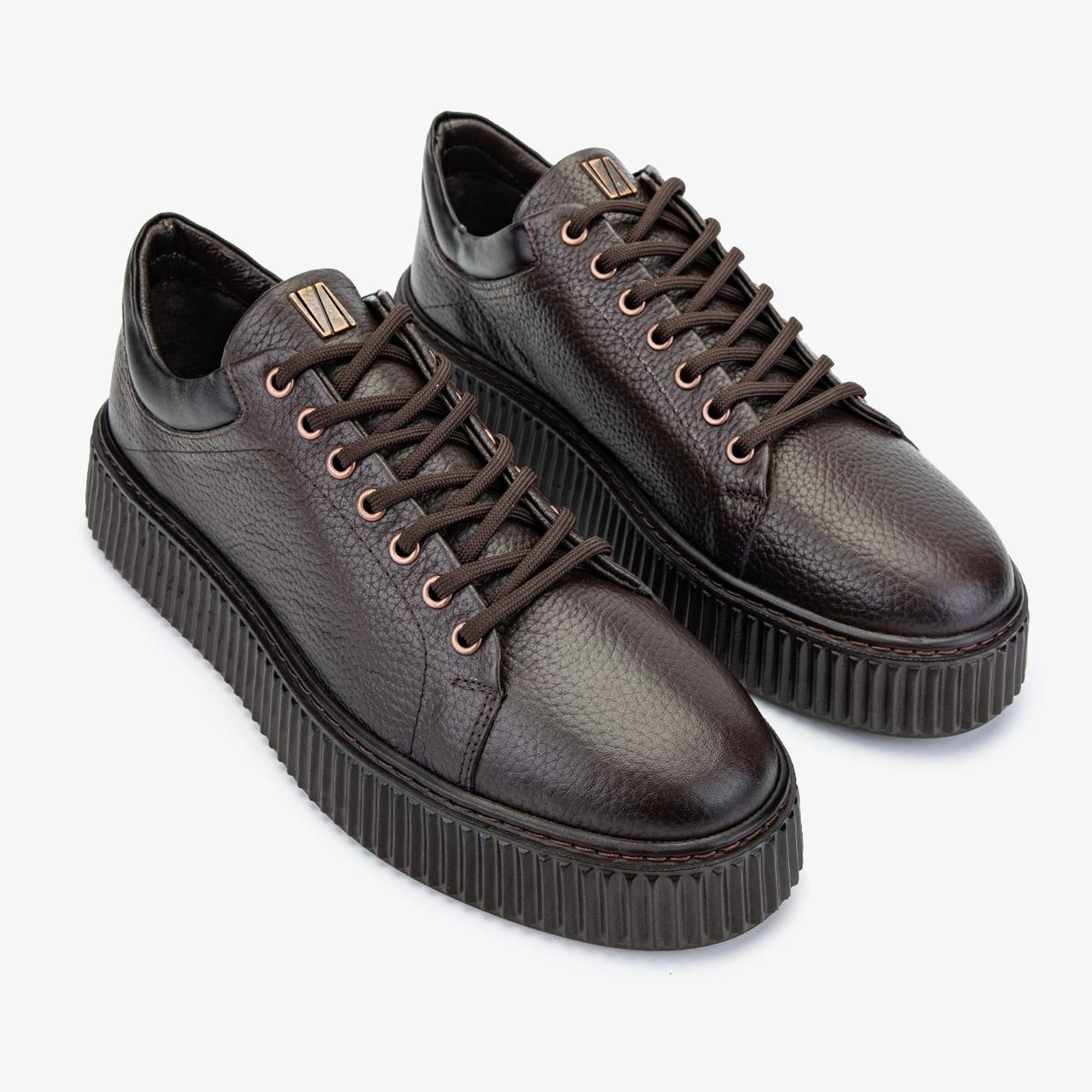 Valmenti Erkek Hakiki Deri Kahverengi Sneakers & Spor Ayakkabı