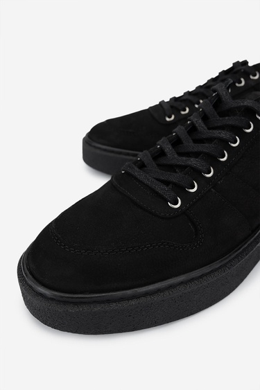  Valmenti Erkek Hakiki Deri Siyah Nubuk Sneakers & Spor Ayakkabı