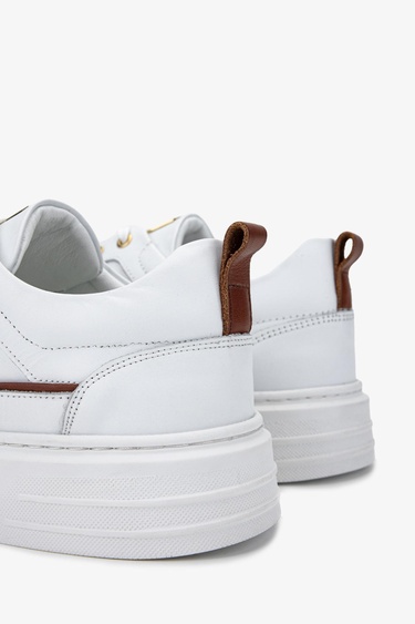  Valmenti Erkek Hakiki Deri Beyaz Sneakers & Spor Ayakkabı