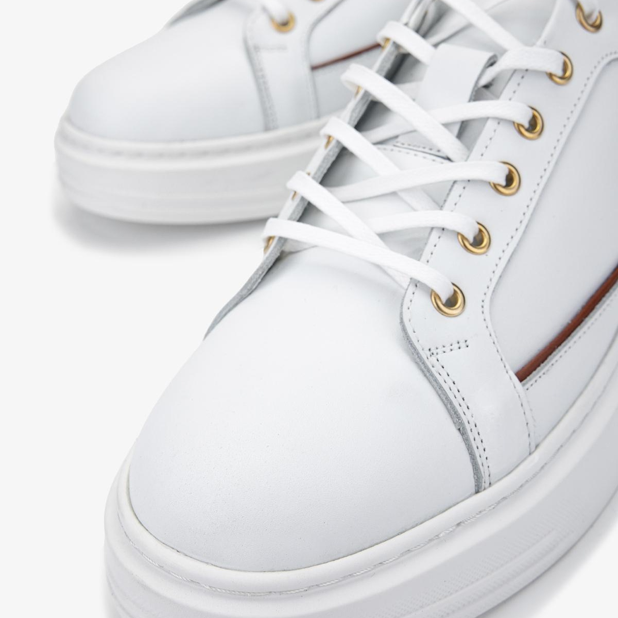 Valmenti Erkek Hakiki Deri Beyaz Sneakers & Spor Ayakkabı