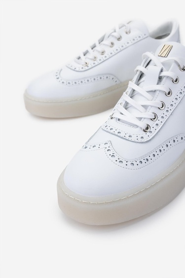  Valmenti Erkek Hakiki Deri Beyaz Sneakers & Spor Ayakkabı