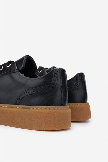  Valmenti Erkek Hakiki Deri Siyah Sneakers & Spor Ayakkabı