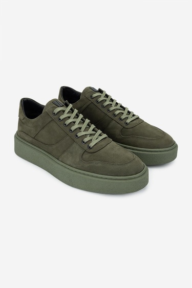  Valmenti Erkek Hakiki Deri Yeşil Sneakers & Spor Ayakkabı