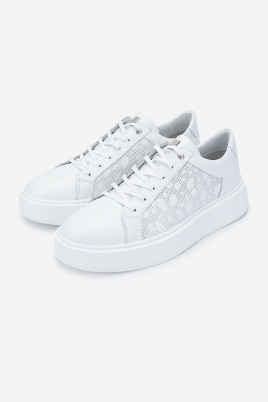  Valmenti Erkek Hakiki Deri Beyaz Sneakers & Spor Ayakkabı