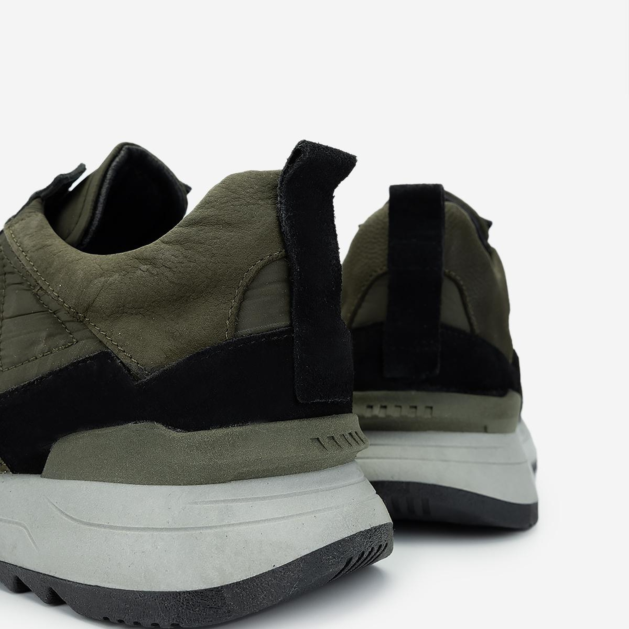 Valmenti Erkek Hakiki Deri Siyah/Haki Sneakers & Spor Ayakkabı