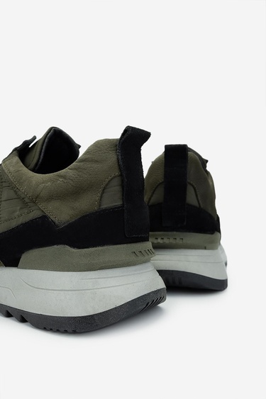  Valmenti Erkek Hakiki Deri Siyah/Haki Sneakers & Spor Ayakkabı