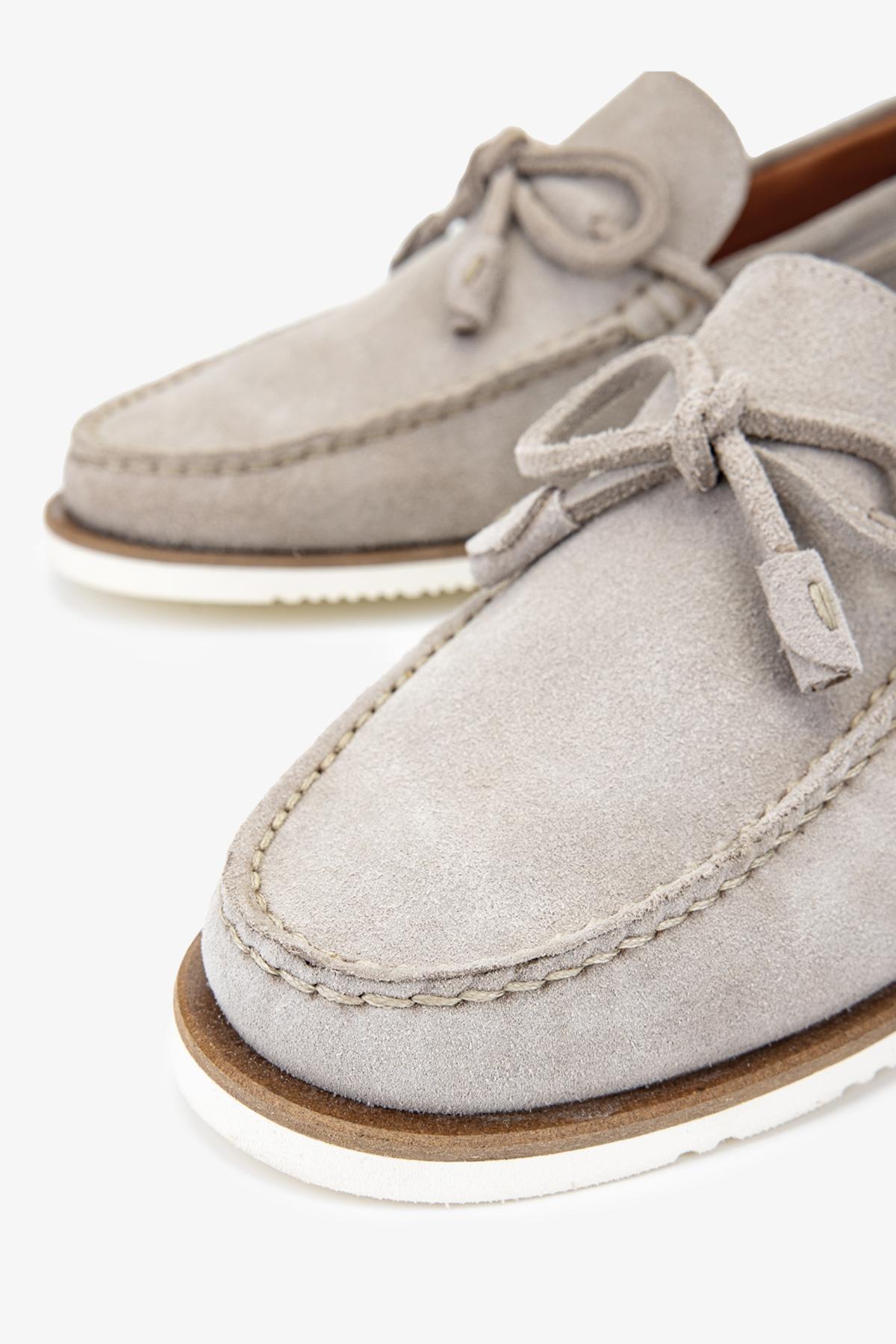 Valmenti Mais Erkek Bej Süet Hakiki Deri Loafer Ayakkabı