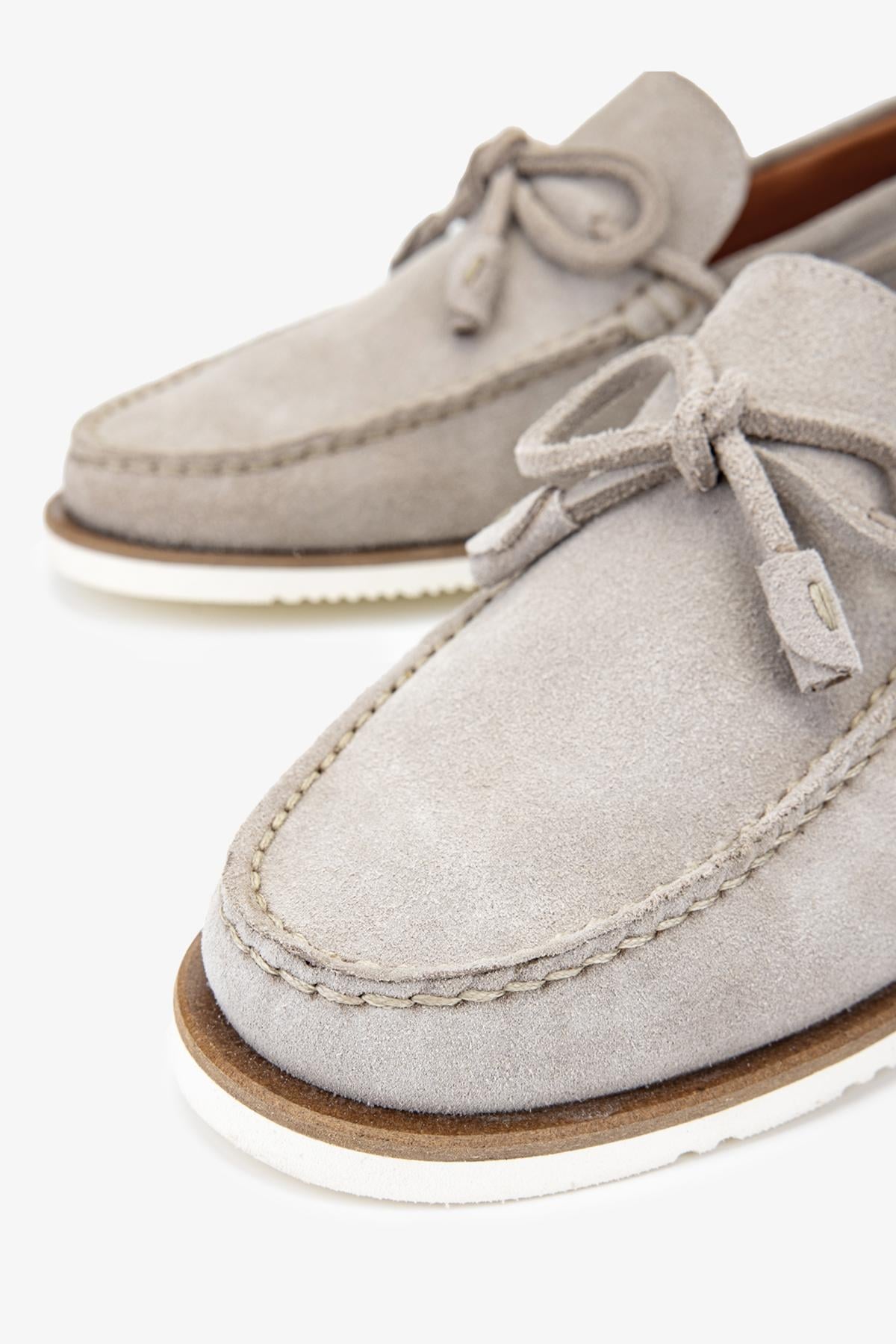  Valmenti Mais Erkek Bej Süet Hakiki Deri Loafer Ayakkabı