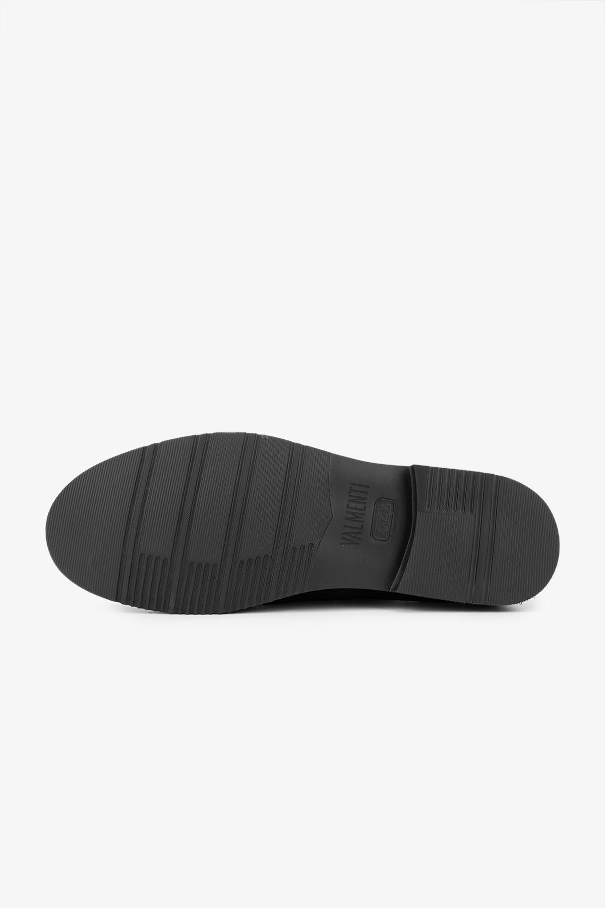  Valmenti Mais Erkek Siyah Süet Hakiki Deri Loafer Ayakkabı