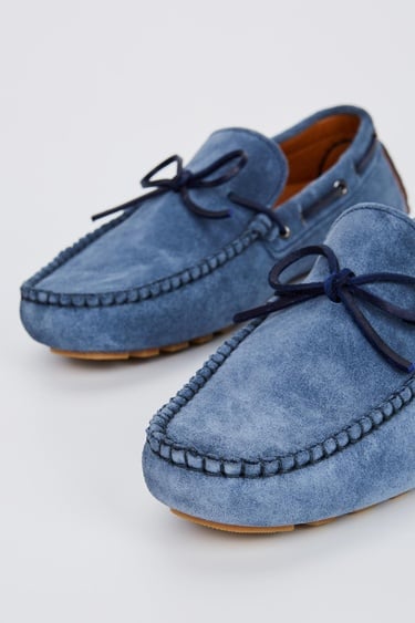  Valmenti Rachele Erkek Jean Süet Hakiki Deri Loafer Ayakkabı