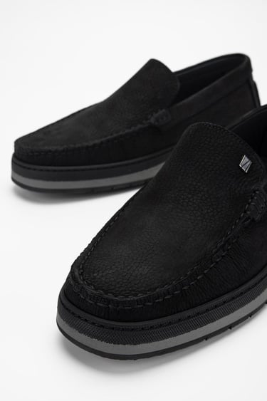  Valmenti Nohy Erkek Siyah Nubuk Hakiki Deri Loafer Ayakkabı